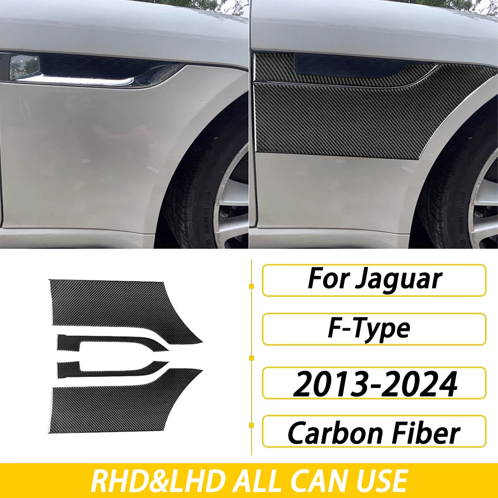 For Jaguar F-TYPE 2013-2024 Carbon Fiber Center Console Gear Shift Dashboard Air Vent Panel Trim Set Car Accessories Sticker