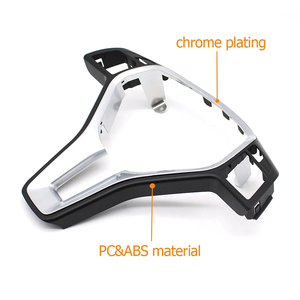 Interior Car Steering Wheel Carbon Fiber Cover Panel Trim Fo