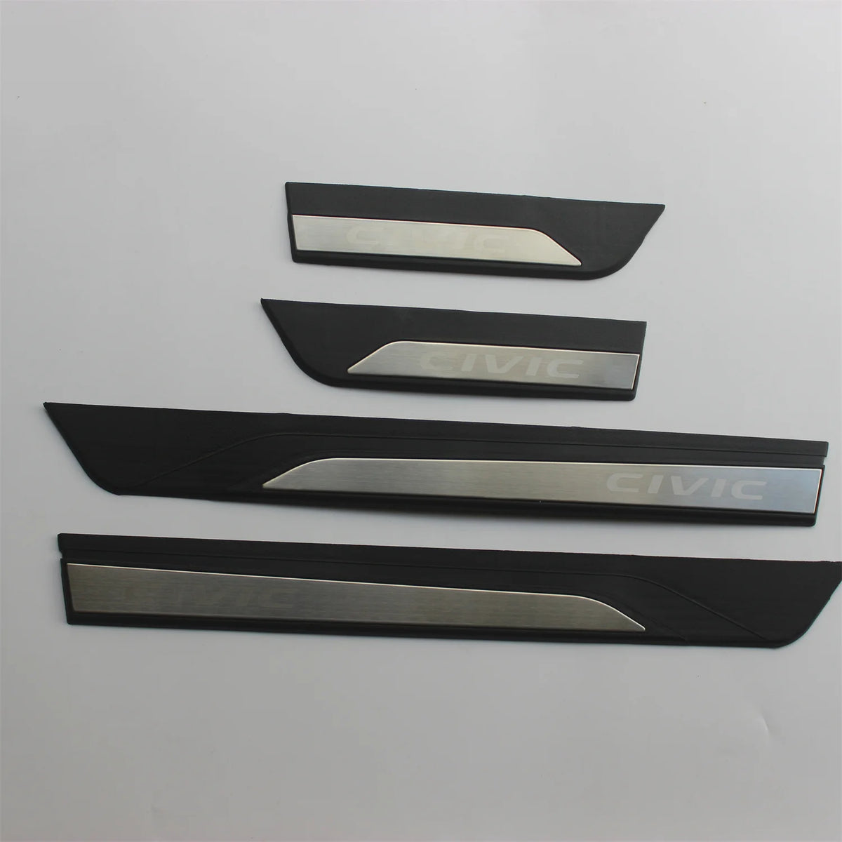 Car Styling For Honda Civic 2016-2021 10TH Stainless Steel Led Door Sill Scuff Plate Protector Cover Trim Pedals Guard