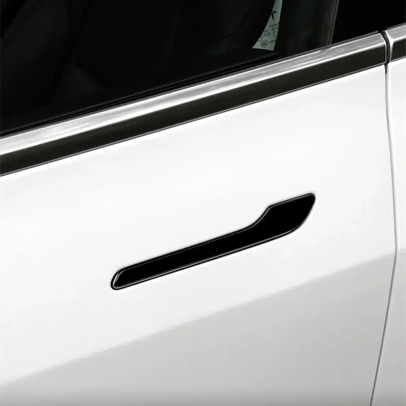For Tesla Model 3 Y Carbon Fiber Black White Red Car Door Ha
