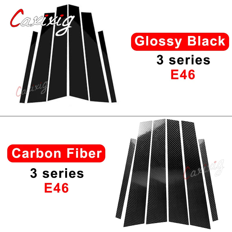 Car Door Window Pillars B-pillar Post Trim Stickers For BMW 