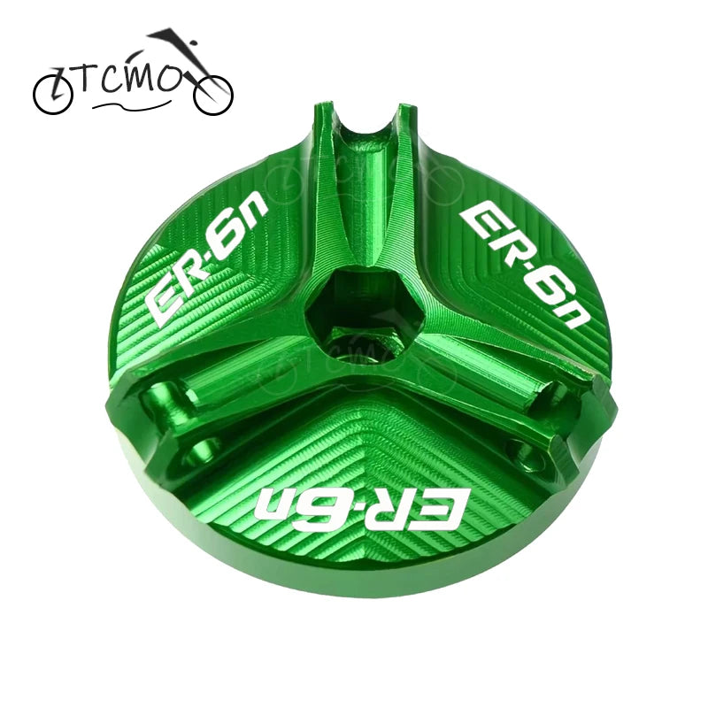 For Kawasaki ER-6N ER6N ER 6N Motorcycle CNC Aluminum Engine Oil Filler Cover Protection Accessories
