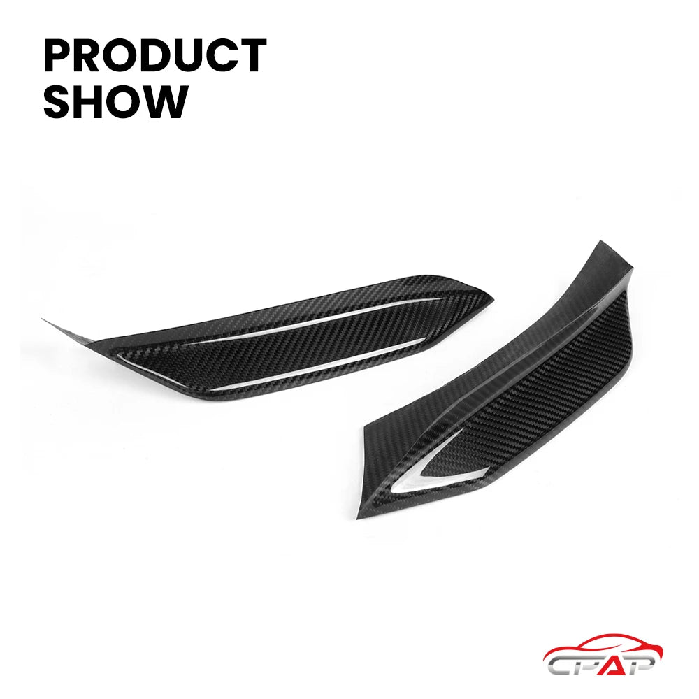 Real Dry Carbon Fiber Car Front Upper Splitter Trim For BMW 