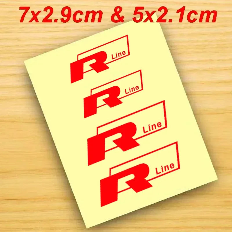 4pcs Car Caliper Sticker Tire Brake Cover Waterproof Film Body Decals for Rline R Line Golf 3 5 7 Polo Passat GTI