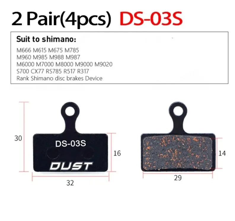 2 Pair (4pcs) MTB Bicycle Hydraulic Disc Ceramics Brake Pads For B01s SRAM AVID HAYES Magura ZOOM Cycling Bike Part