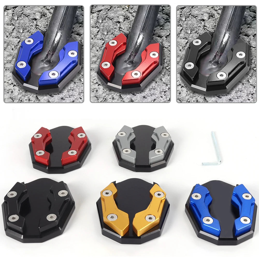 Aluminum Motorcycle Side Stand Pad Universal Enlarger Foot E