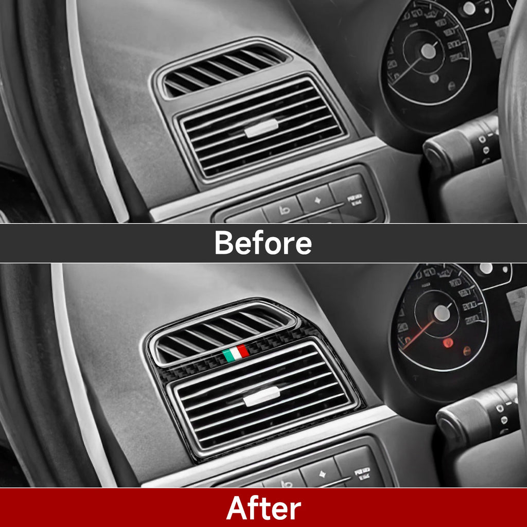 Car Side Air Outlet Panel.Carbon Fiber Trim Sticker.For Fiat