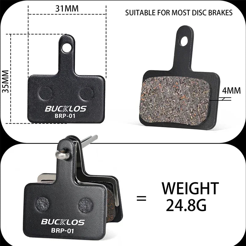 BUCKLOS 4 10 Set MTB Hydraulic Brake Pads High-density Bicyc
