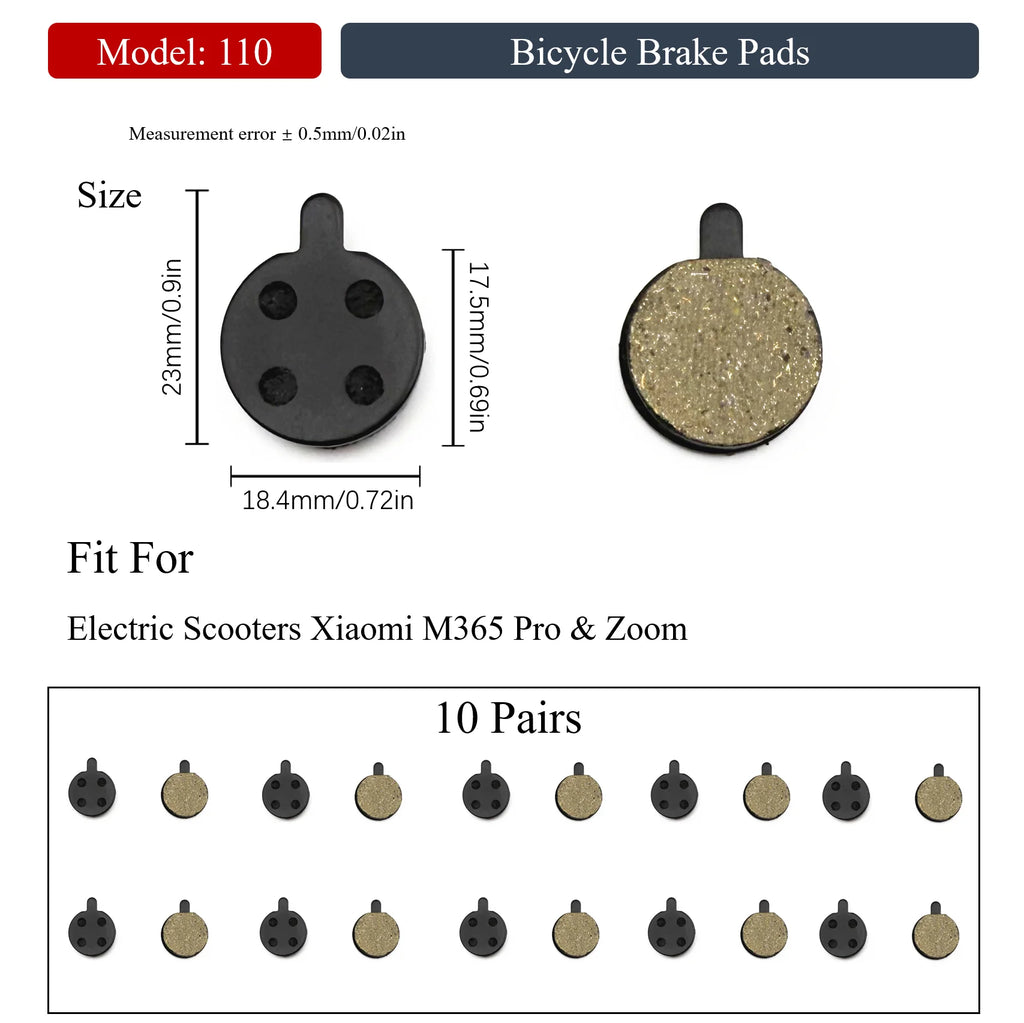 10 Pairs Multiple Models Bike Resin Disc Brake Pads MTB/Road/E-Scooters for Shimano XTR Deore Sram Level Code Guide Magura