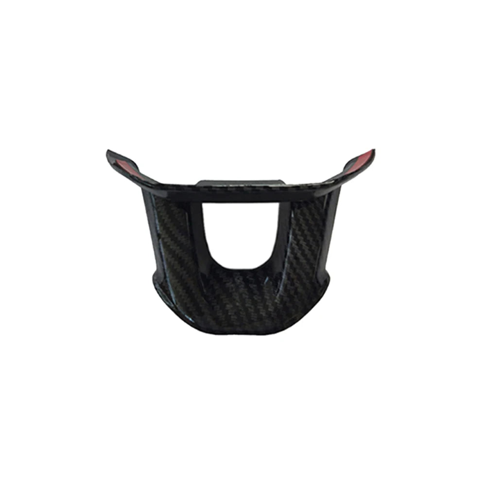 Carbon Fiber Car Steering Wheel Panel Gloss Trim Emblem Decal Cover for Peugeot 2008 208 T9 2014 2015 2016 2017 2018 Accessories