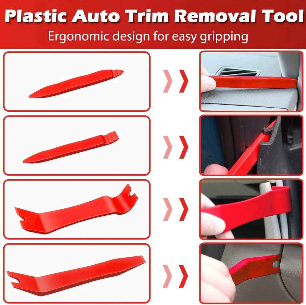 7Pcs Car Trim Removal Tool Kit Non-Scratch Plastic Pry Tool 