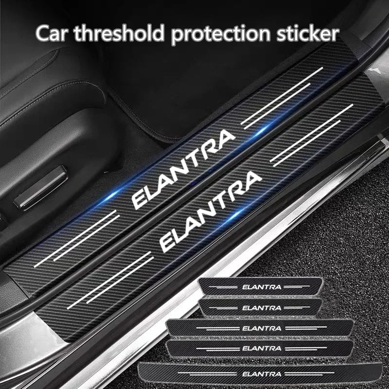 60X7CM Car Door Sill Side Anti Scratch Protector Strip Carbo