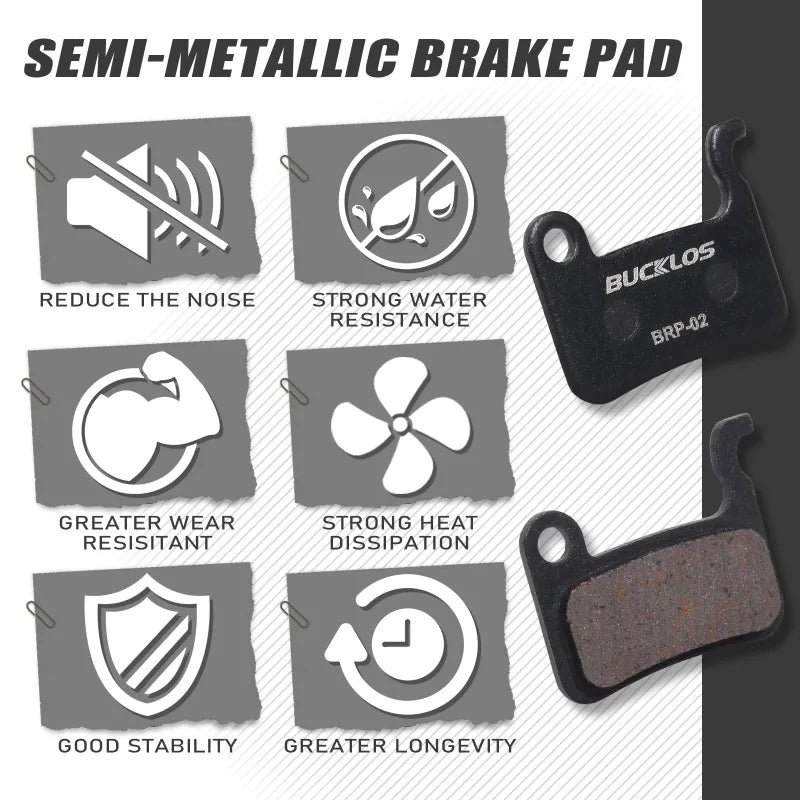 BUCKLOS Bicycle Disc Brake Pads for SHIMANO A01S M06 M07 Wea