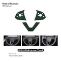 For Tesla Model 3 (2024 -) Tesla Model Y (2025 -) Made of Alcantara Steering Wheel Panel Trim Sticker Car Interior Accessories