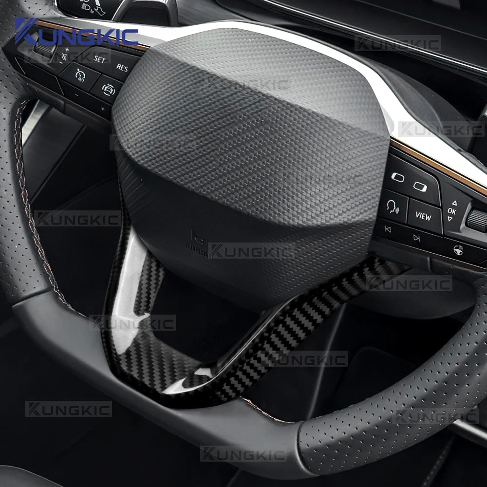 Real Dry Carbon Fiber Trim For Seat Ateca/ibiza/Leon/Tarraco