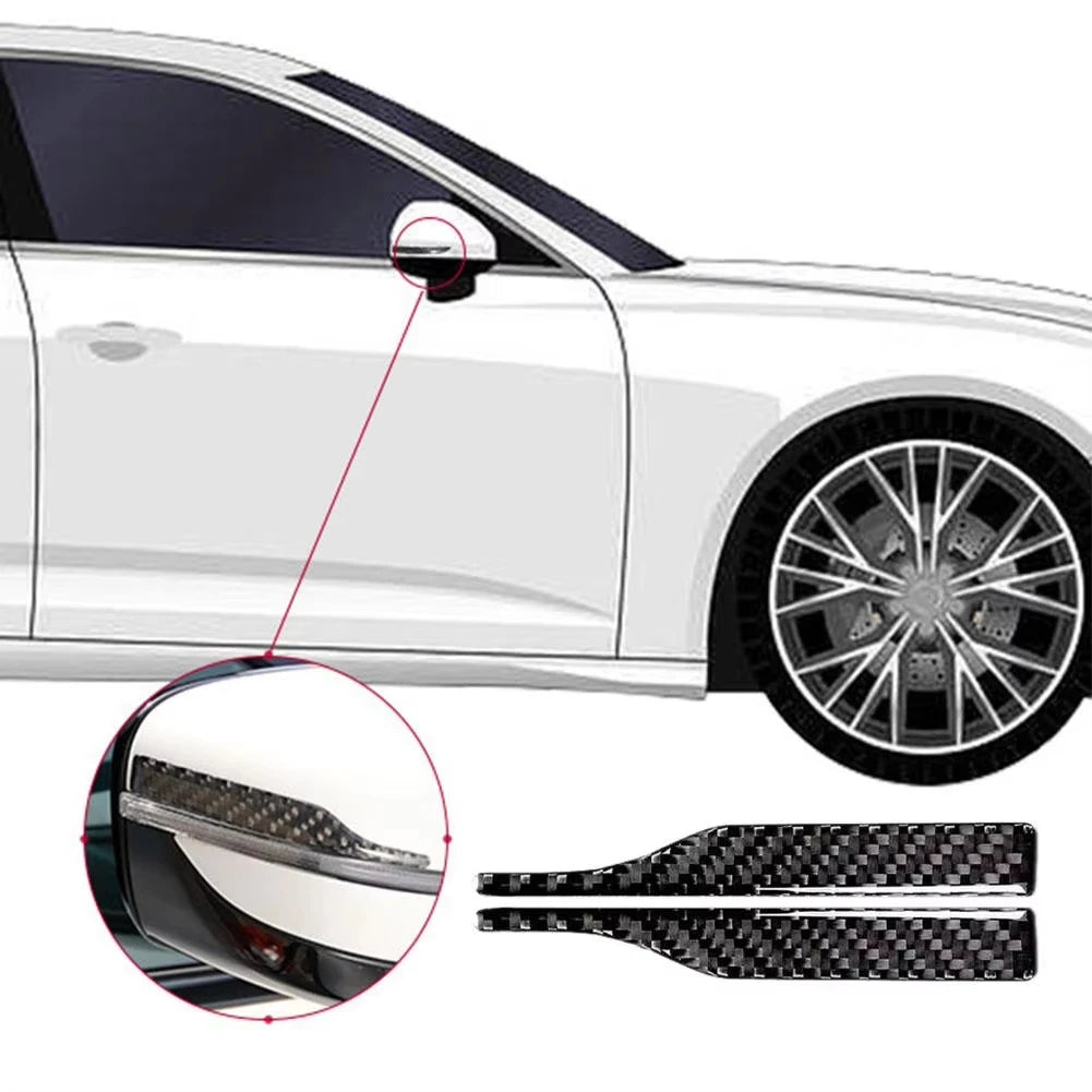2pc Universal Auto Side Mirror Protector Sticker Carbon Fibe