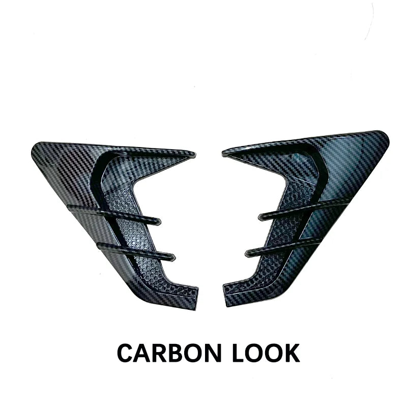 2pcs Universal Car Air Flow Fender Hood Intake Vent Cover Trim Carbon Fiber Side Wing Decals Body Shark Gill Ventilation Sticker