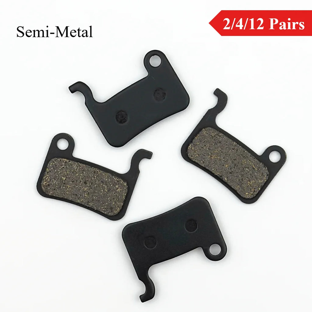 Semi-Metal 2/4/12 Pairs Disc Brake Pads for Mountain Bike fo