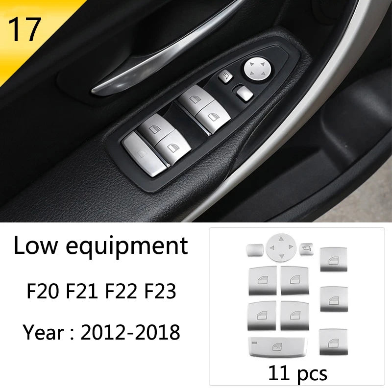 For BMW 1 2 Series F20 F21 F22 F23 Carbon Fiber Car Control CD Panel Cover Trim Air Conditioning Outlet Frame Decoration Sticker