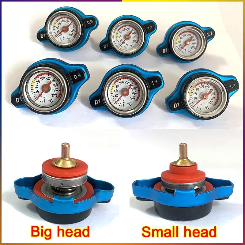 Gauge Radiator Cap For Car Motorcycle Racing 0.9/1.1/1.3/1.8