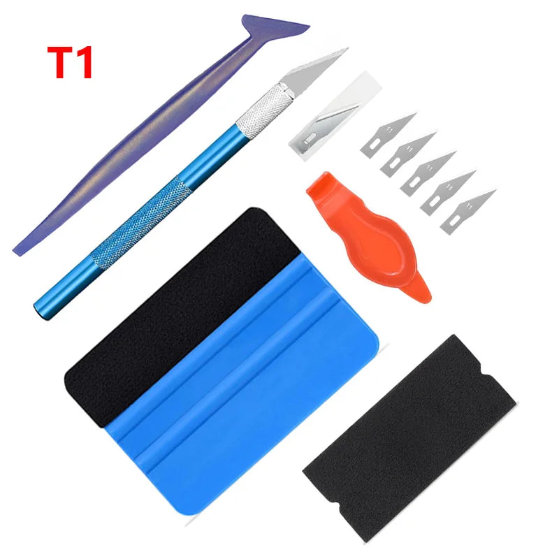 Car Vinyl Wrapping Tools Kit Window Film Tint Foils Tool Wrap Sticks Edge Trimming Squeegee Vinyl Spatula Kit Covering Tool