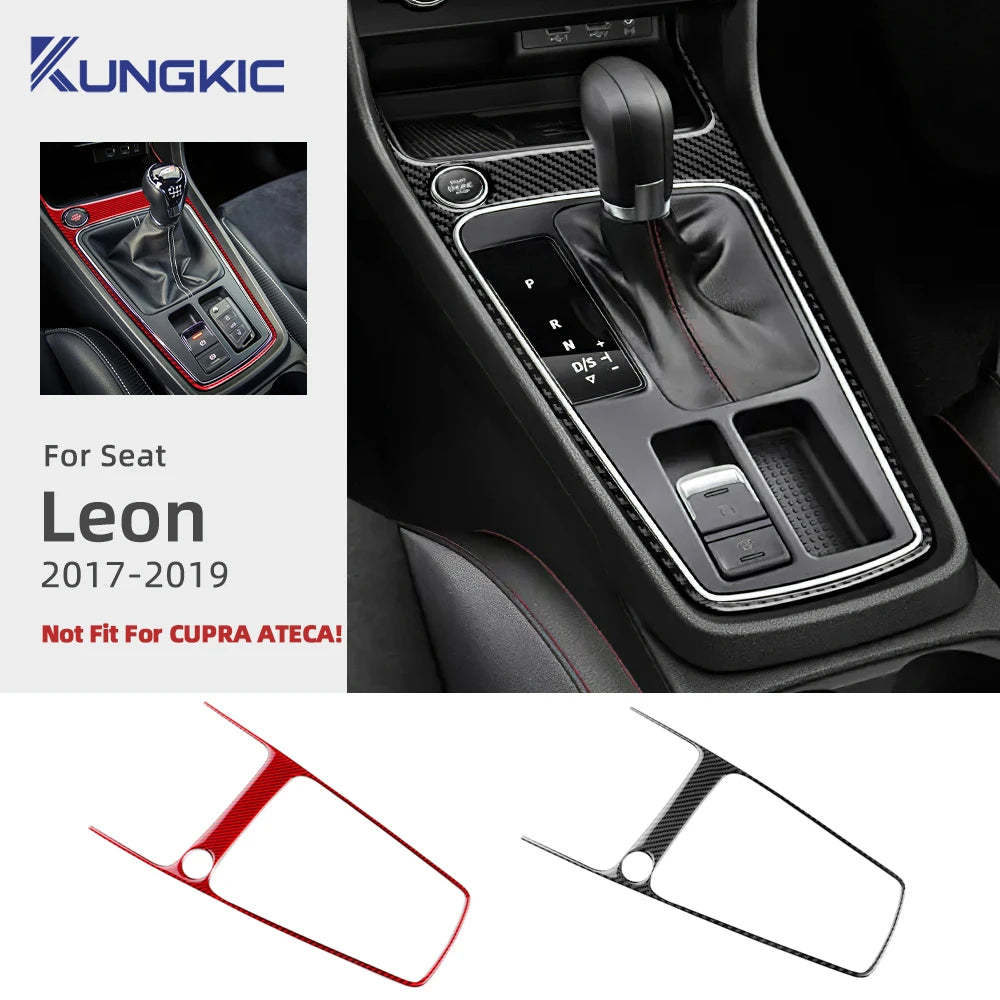 For Seat Leon 2017 2018 2019 Real Soft Carbon Fiber Sticker 