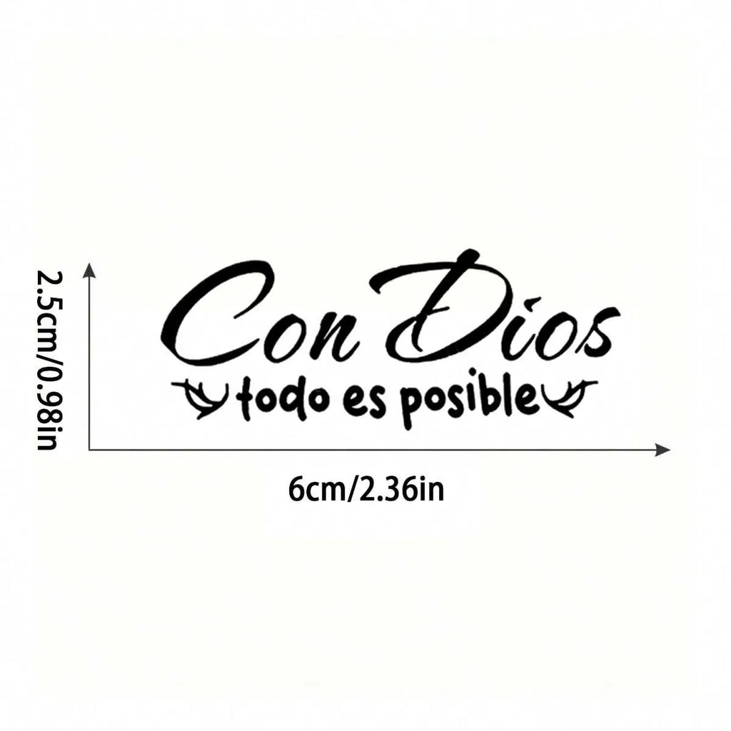 With God Everything Is Possible Stickers for Mirrors Ideal G