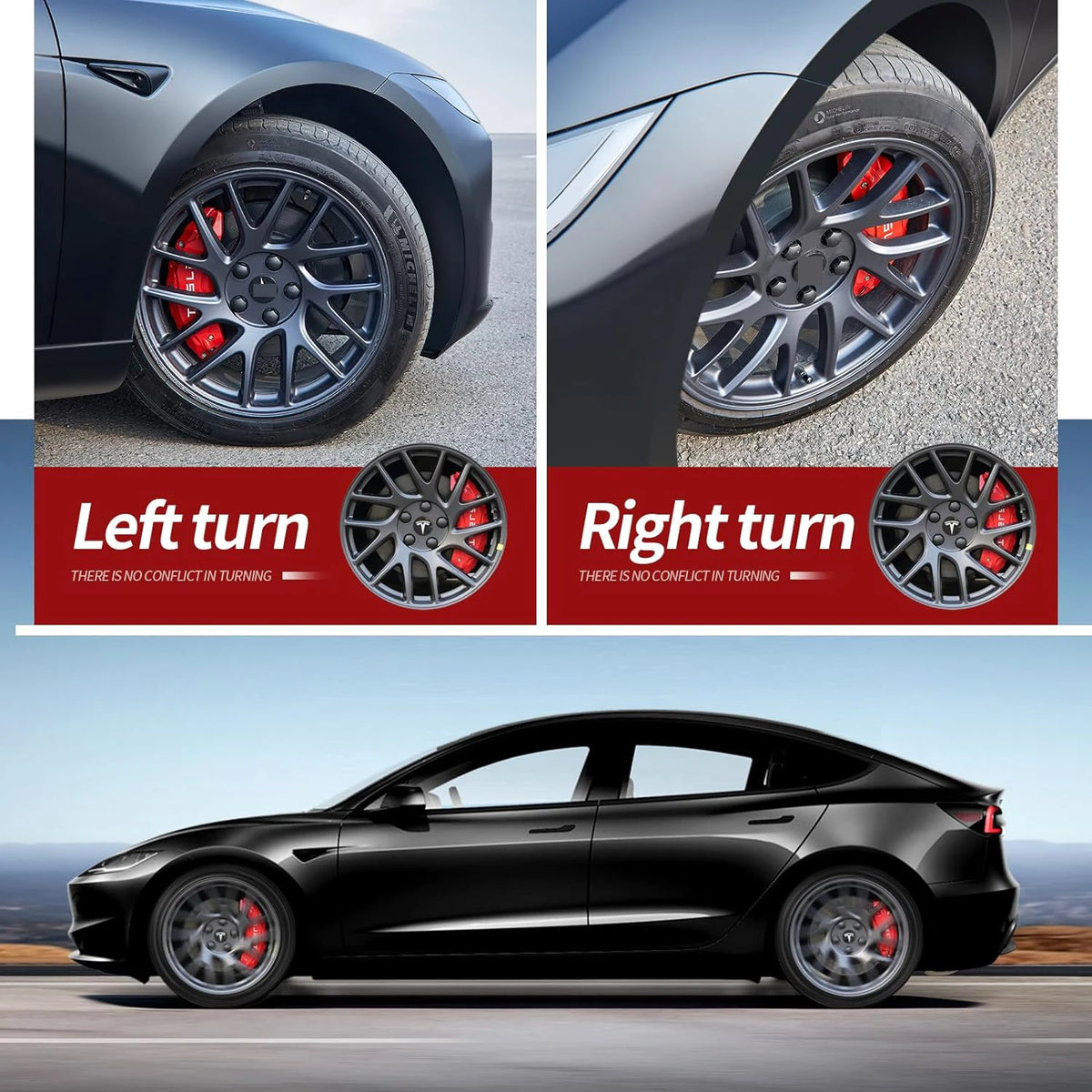 Brake Caliper Covers For Tesla Model 3 Highland 2024 2025 20