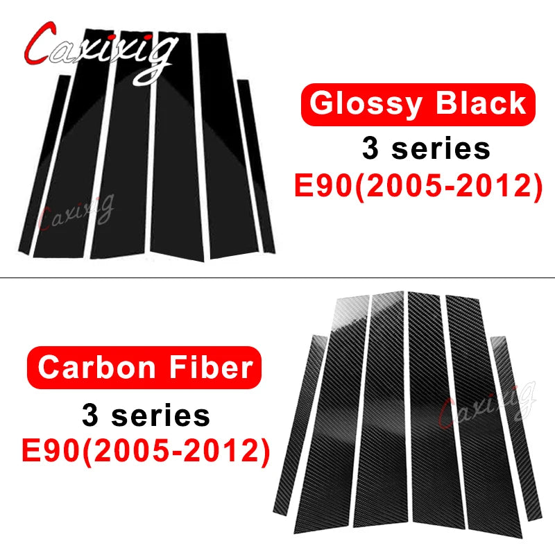 Car Door Window Pillars B-pillar Post Trim Stickers For BMW 