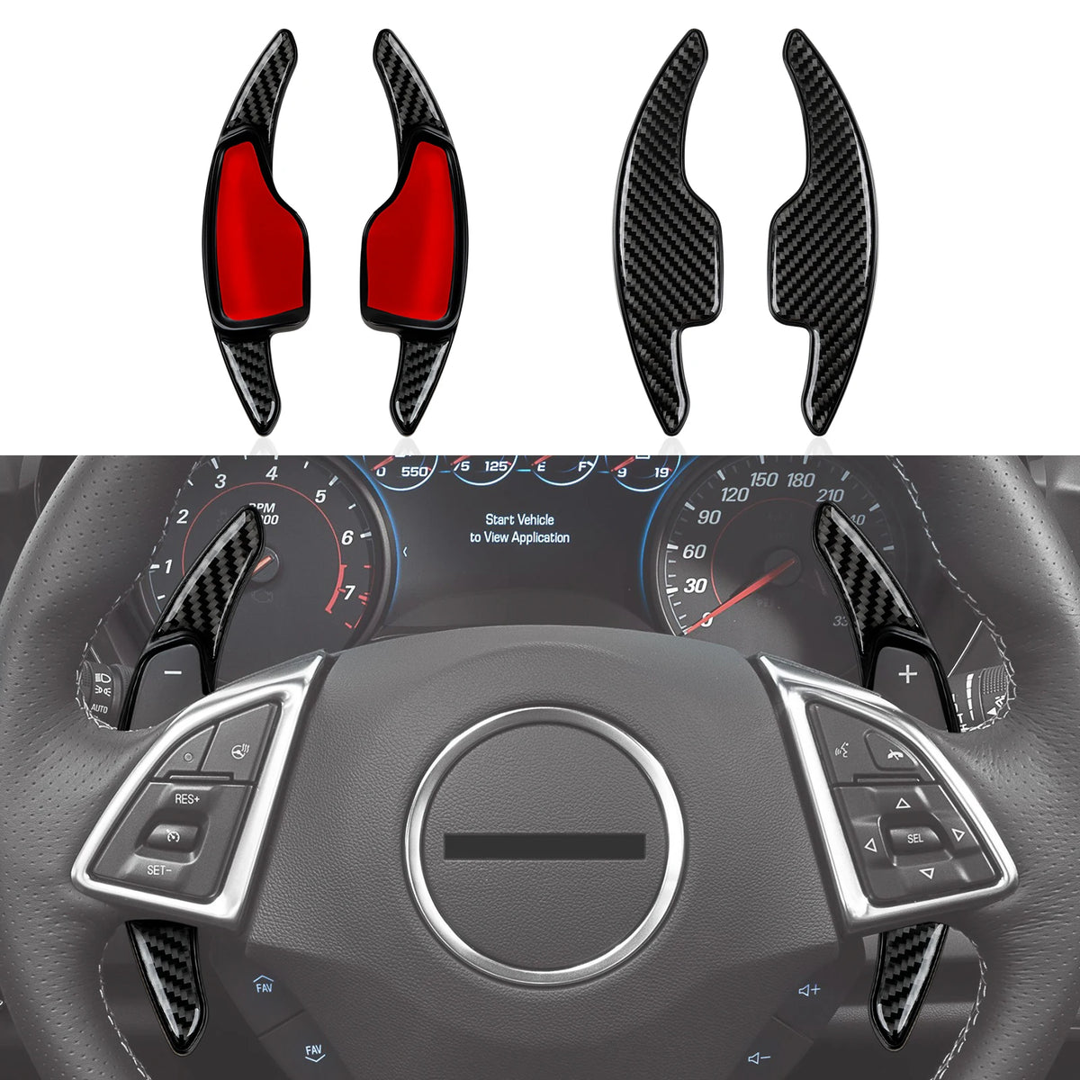 ABS Trim Car Steering Wheel Button Panel Cover Carbon Fiber Interior Sticker For Chevrolet Camaro ZL1 2016-2026 Accessories