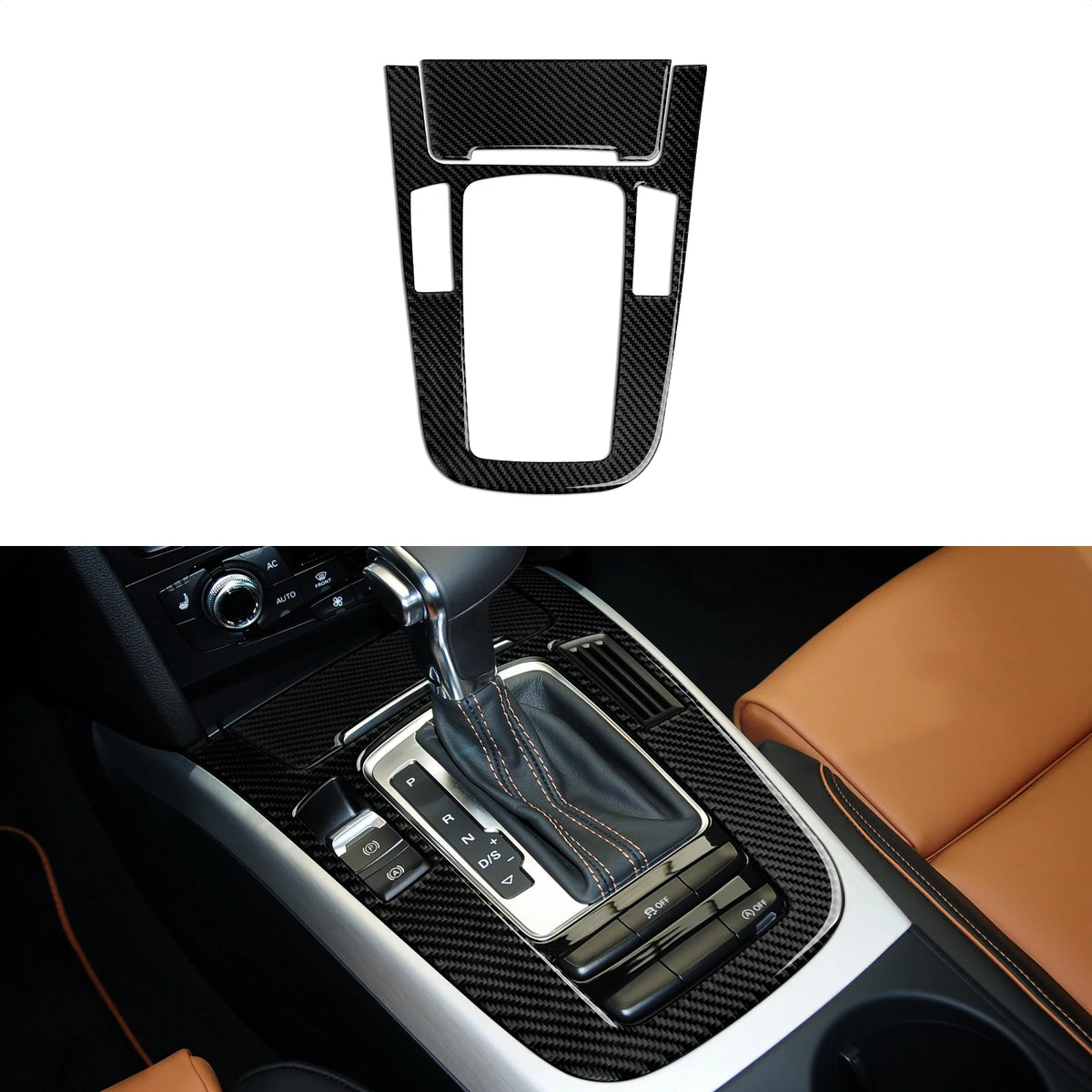 Car Center Console Gear Shift Panel Set For Audi A4 S4 RS4 A5 S5 RS5 (2007-2016) Carbon Fiber Interior Sticker Trim Accessories
