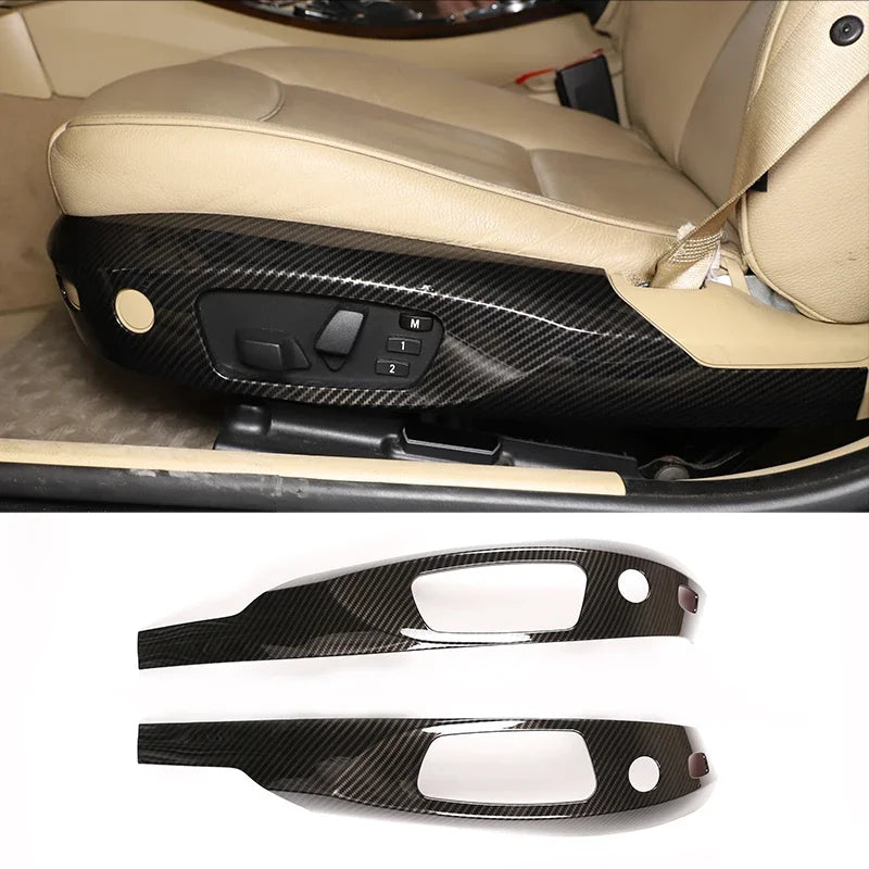 For BMW 3 Series E90 2005-2012 Car Carbon Fiber Interior Decoration Cover Stickers Dashboard Console Gear Shift Door Handle Trim