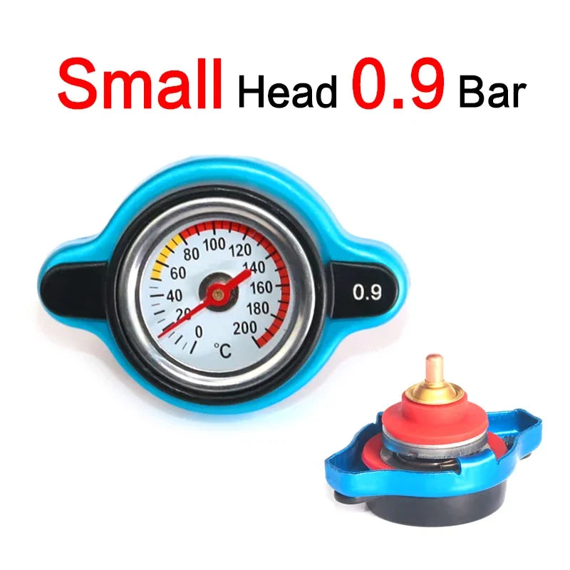 Heat radiator cap D1 water tank cap water temperature gauge with practical safety device 0.9 bar / 1.1 bar / 1.3 bar