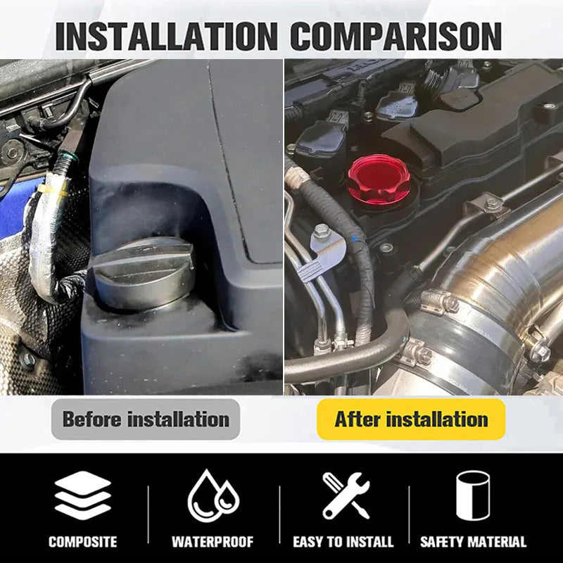 JDM Racing Style Car Engine Oil Cap Car Modification Aluminu