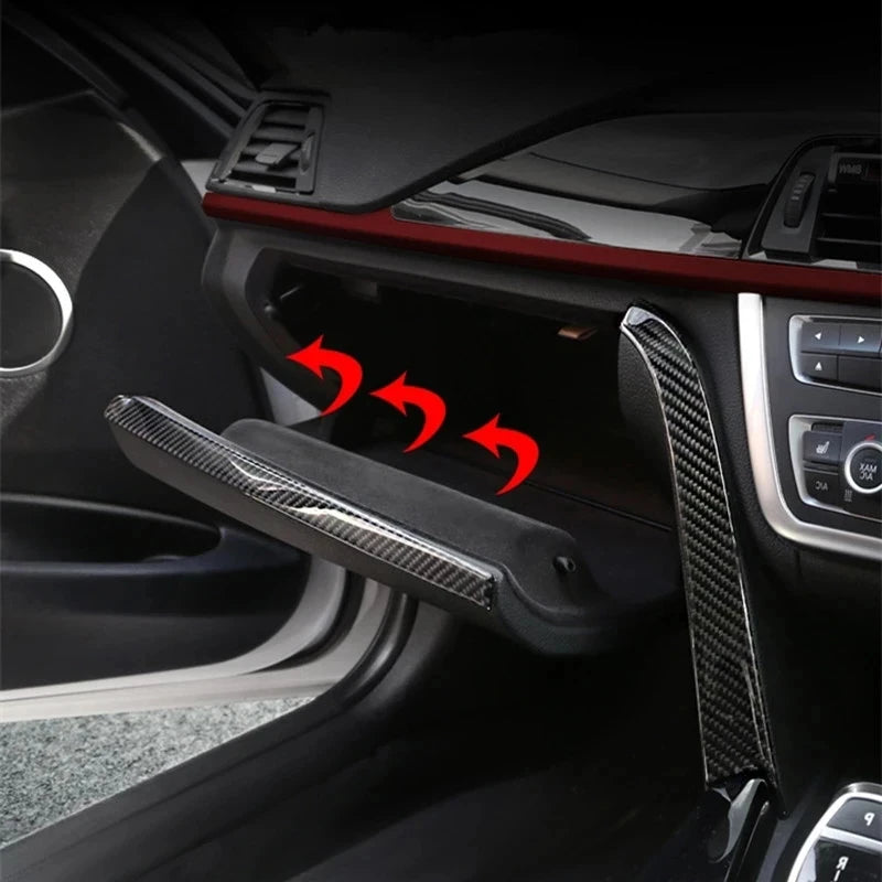 Carbon Fiber Car Co-pilot Panel Decoration Cover Trim Glove 