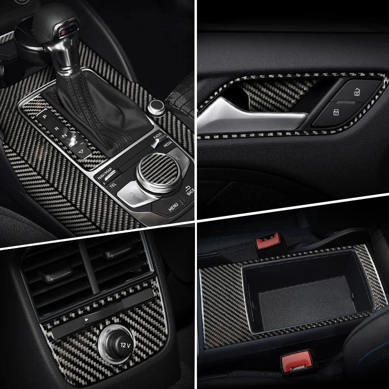 Carbon Fiber For Audi A3 8V S3 Car Interior Gearshift Air Co