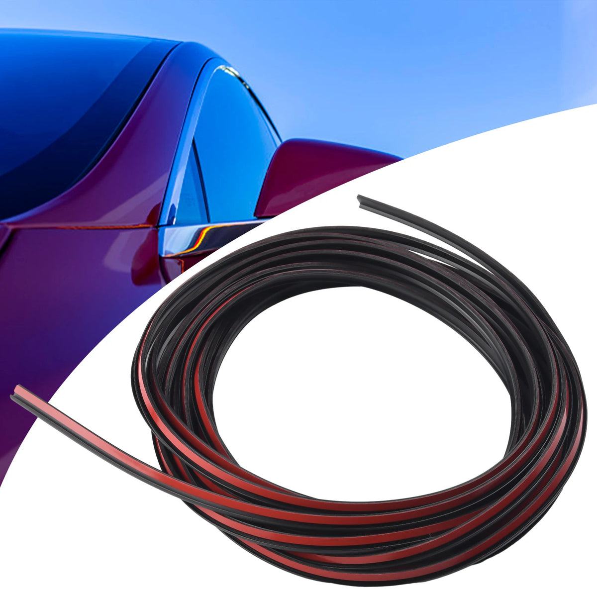 Universal 5M Car T-Type Sealing Strip Rubber For Car Edge Tr
