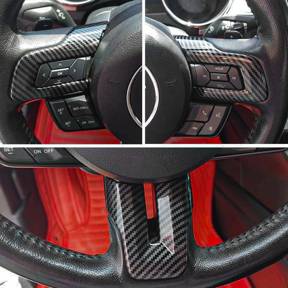 For Ford Mustang 2015-2023 Steering Wheel Decorative Sequins