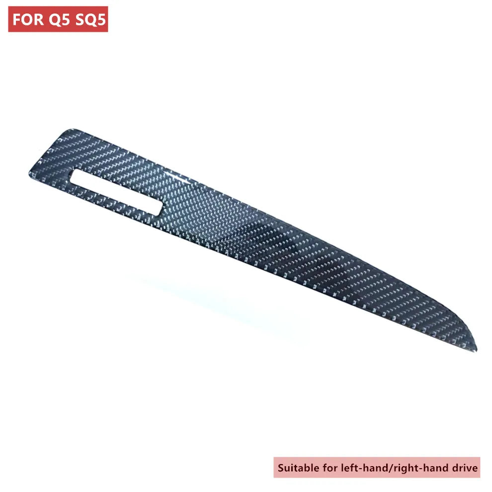 For Audi Q5 8R SQ5 Carbon Fiber Auto Door Dashboard Panel Strips Instrument Decor Trim Stickers Car Interior Tuning Accessories