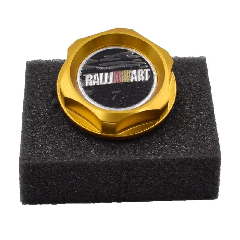 Ralli art Aluminum Engine Oil Tank Cover Cap For Mitsubishi 