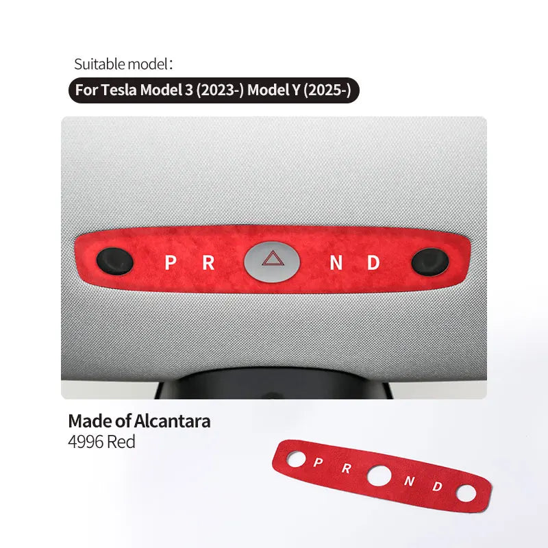 For Tesla Model 3 (2023-) / Model Y (2025-) Car Reading Light Panel Trim Sticker Anti Scratch Carbon Fiber Interior Accessories