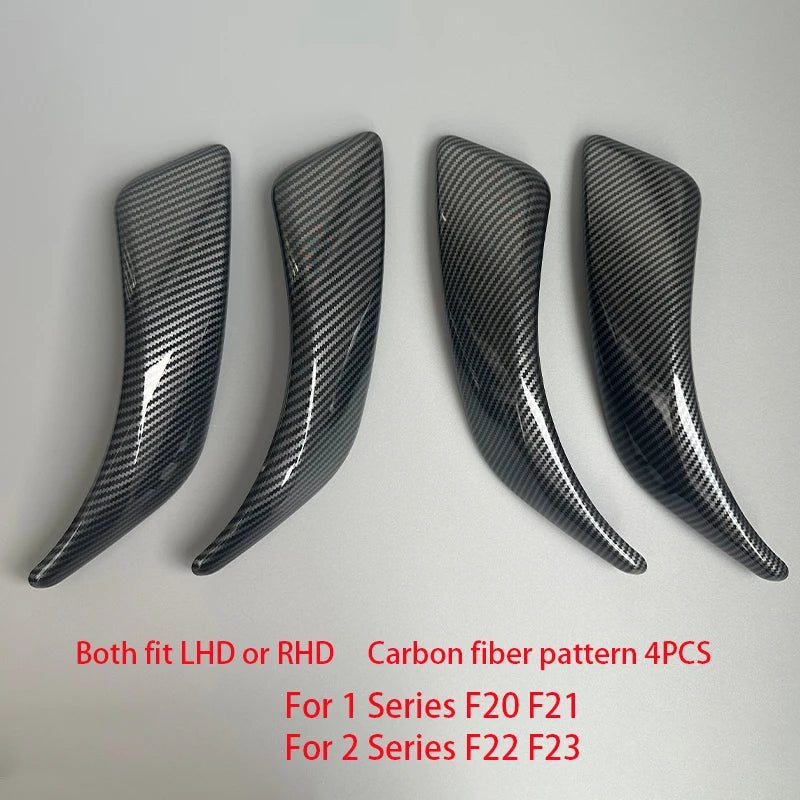 For BMW 1 2 Series F20 F21 F22 F23 Carbon Fiber Interior Door Pull Handle Trim Cover 2012-2016 Car Door Panel Replacement