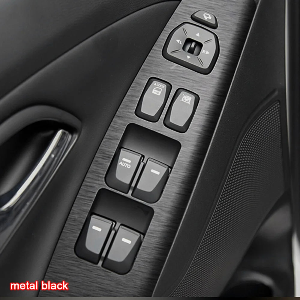 Car Styling Black Carbon Decal Car Window Lift Button Switch