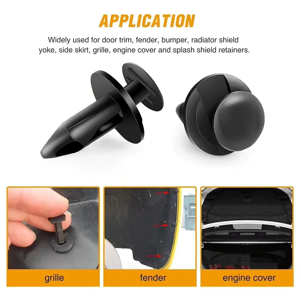 Car Fixing Clip 6 Size Fastener Car Plastic Clip Kit Body Bu