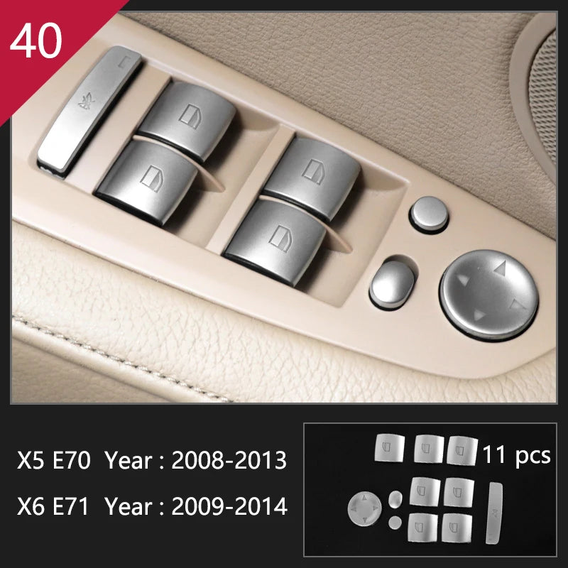 For BMW X5 X6 E70 E71 Accessories Car Interior Air Conditioning CD Console Panel Cover Decoration Trim Carbon Fiber Car Styling