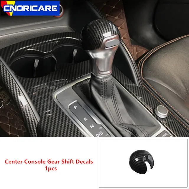 For Audi A3 8V S3 Center Console Dashboard Stickers Strips Carbon Fiber Car Door Decoration Cover Trim Auto Interior Accessories