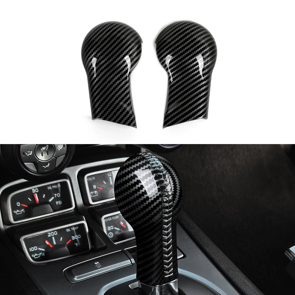 ABS Trim Car Center Console Gear Shift Panel Cover Carbon Fiber Interior Sticker For Chevrolet Camaro ZL1 2010-2015 Accessories