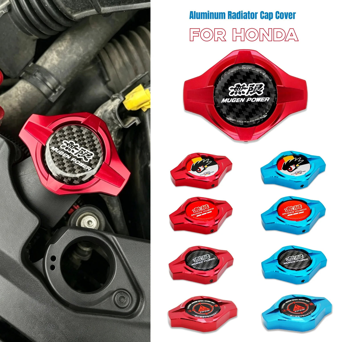 Aluminum Radiator Cap Cover for Honda Accord Civic Fit SI El