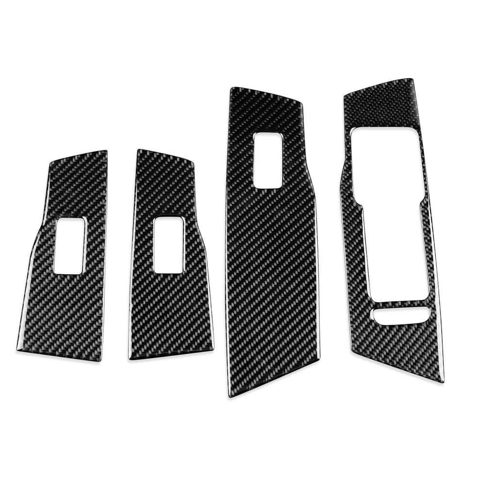 For VolkSwagen VW POLO 2019-2025 Carbon Fiber Window Lifting Gear Shift Console CD AC Trim Car Interior Accessories Sticker