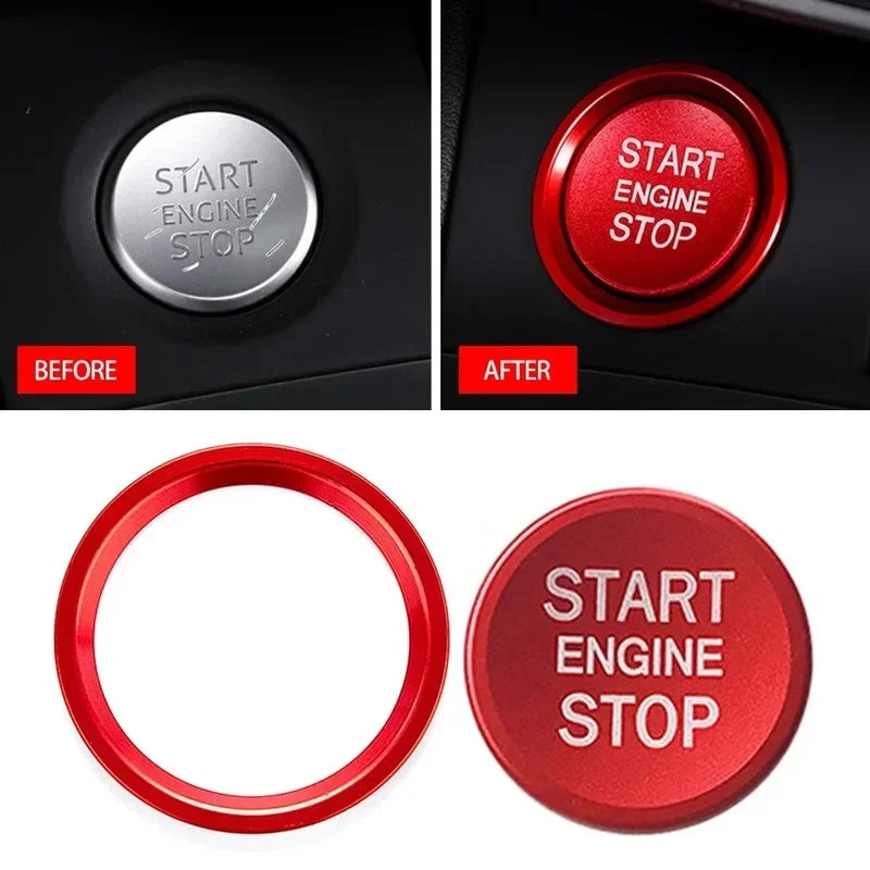 Car Ignition Key Ring Cover for Audi A4 A6 A5 Q5 Q7 Engine S